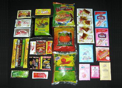 Sample packages of liquid substances